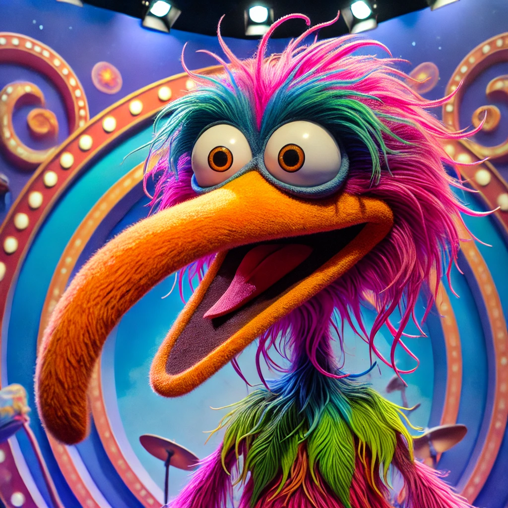 muppet with long hooked beak